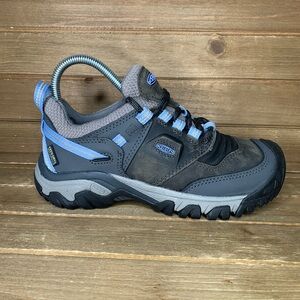 KEEN Women's Ridge Flex WP Hiking Boots - Steel Grey/Hydrangea Size 6